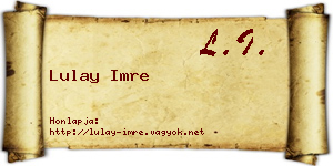 Lulay Imre névjegykártya